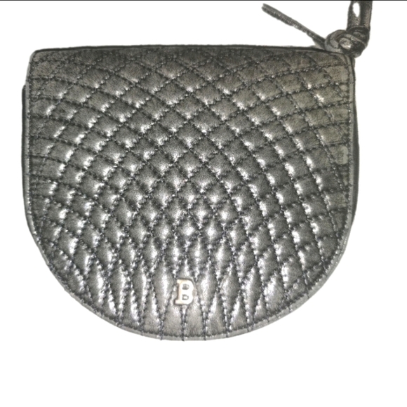 Vintage Bally Lambskin Mini Pochette Woven Black Shoulder Bag - Picture 2 of 7